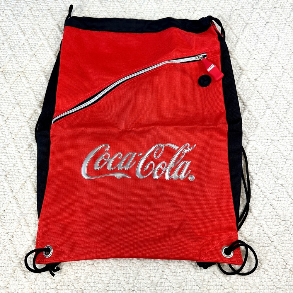BNWOT Coca-Cola Red Drawstring Bag